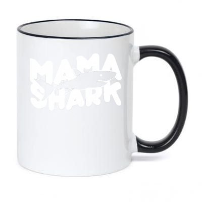 Mama Shark 11oz Black Color Changing Mug