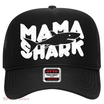 Mama Shark High Crown Mesh Back Trucker Hat