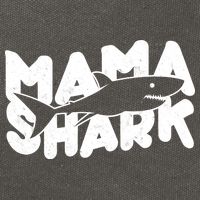 Mama Shark Cotton Canvas Backpack
