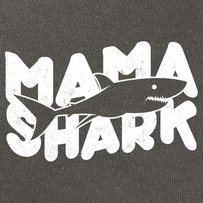 Mama Shark Cotton Canvas Backpack