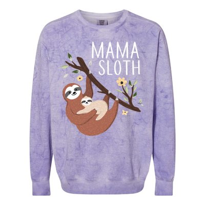 Mama Sloth Colorblast Crewneck Sweatshirt