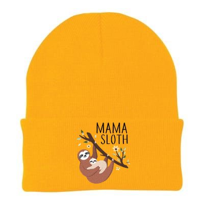 Mama Sloth Knit Cap Winter Beanie