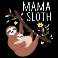 Mama Sloth Stripe Pom Pom Beanie