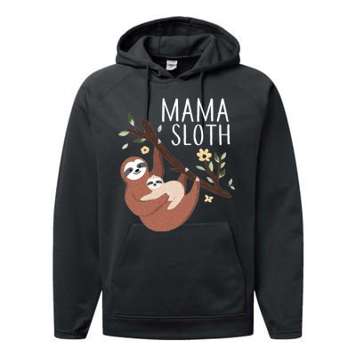 Mama Sloth Performance Fleece Hoodie