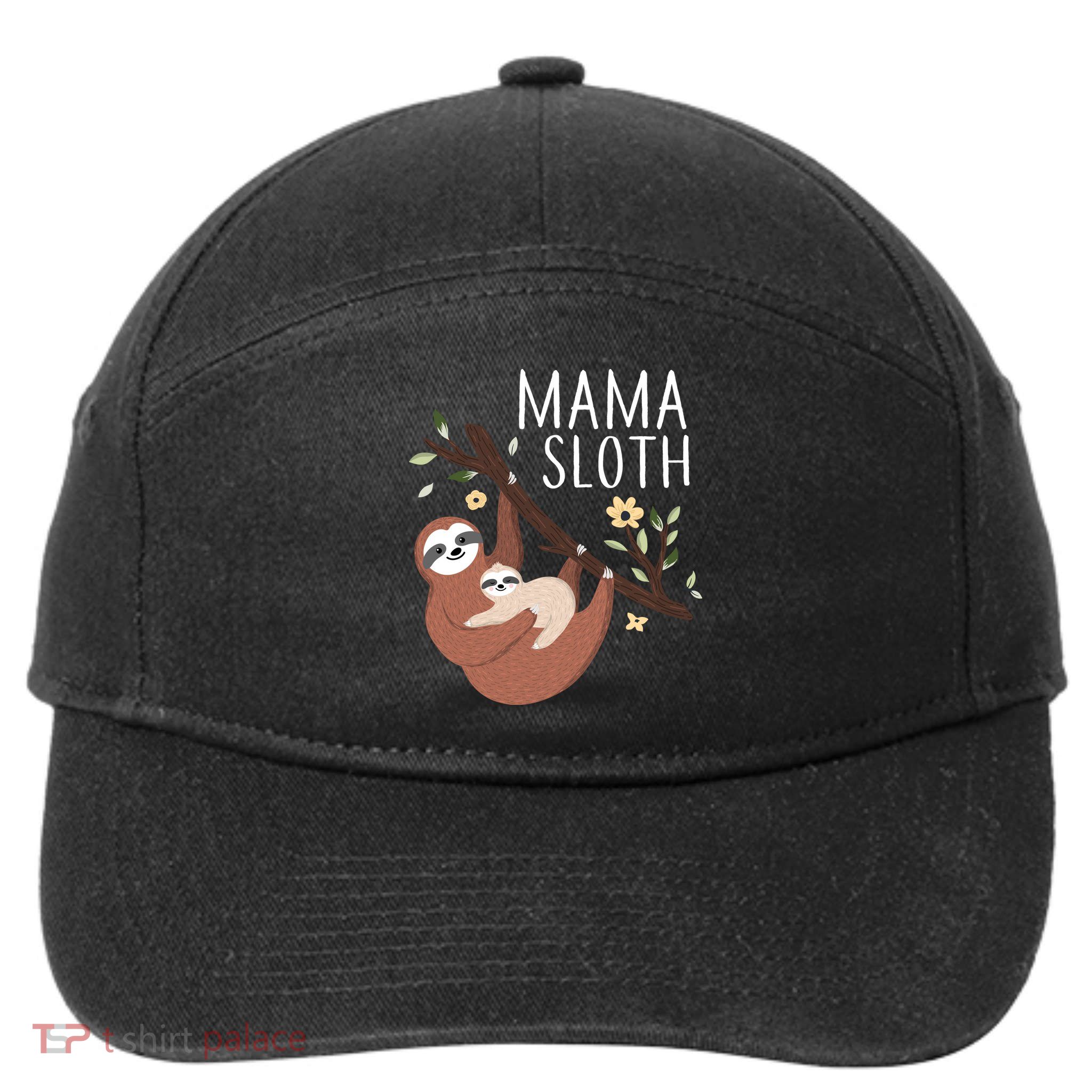 Mama Sloth 7-Panel Snapback Hat