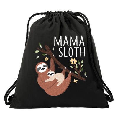 Mama Sloth Drawstring Bag