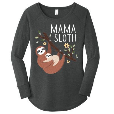 Mama Sloth Women's Perfect Tri Tunic Long Sleeve Shirt