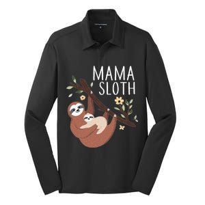 Mama Sloth Silk Touch Performance Long Sleeve Polo