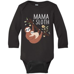 Mama Sloth Baby Long Sleeve Bodysuit