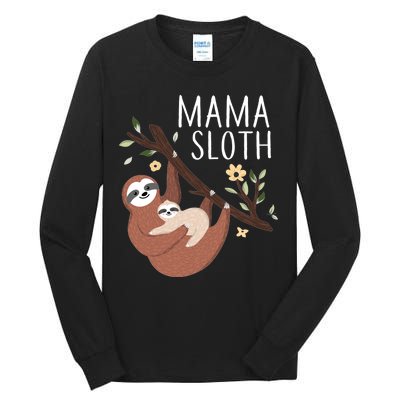 Mama Sloth Tall Long Sleeve T-Shirt