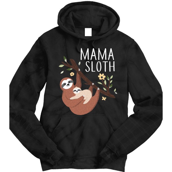 Mama Sloth Tie Dye Hoodie