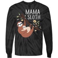 Mama Sloth Tie-Dye Long Sleeve Shirt