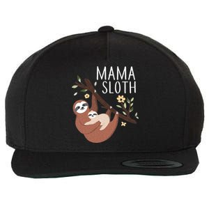 Mama Sloth Wool Snapback Cap