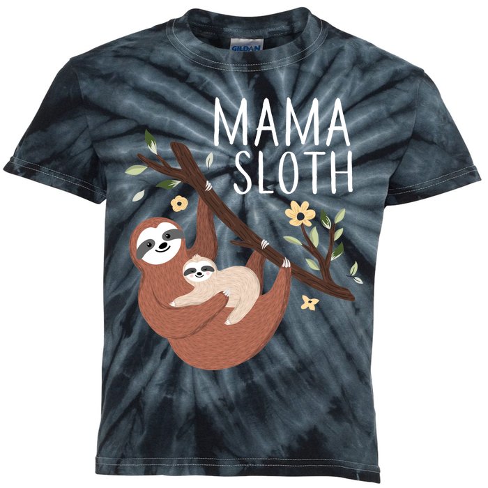 Mama Sloth Kids Tie-Dye T-Shirt