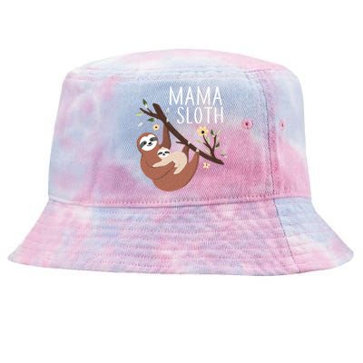 Mama Sloth Tie-Dyed Bucket Hat