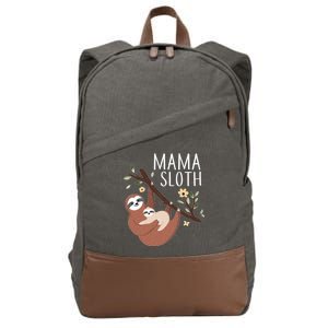 Mama Sloth Cotton Canvas Backpack