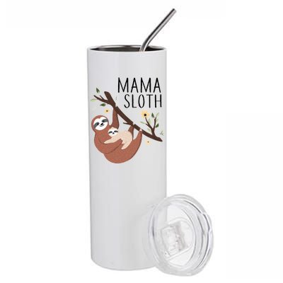 Mama Sloth Stainless Steel Tumbler