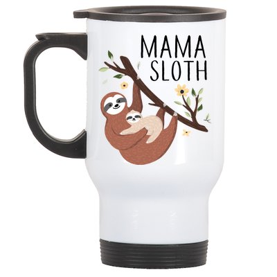 Mama Sloth Stainless Steel Travel Mug