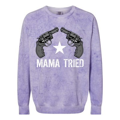 Mama Tried Gun Rights Logo Colorblast Crewneck Sweatshirt