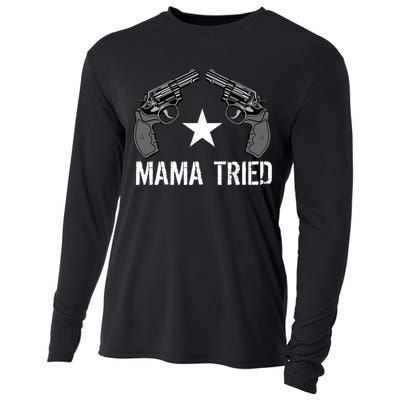 Mama Tried Gun Rights Logo Cooling Performance Long Sleeve Crew