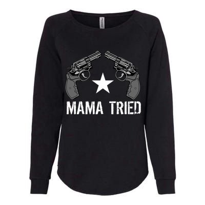 Mama Tried Gun Rights Logo Womens California Wash Sweatshirt