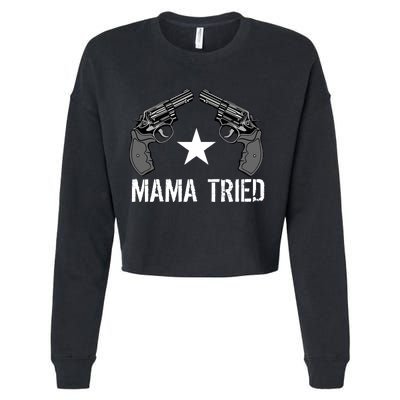 Mama Tried Gun Rights Logo Cropped Pullover Crew