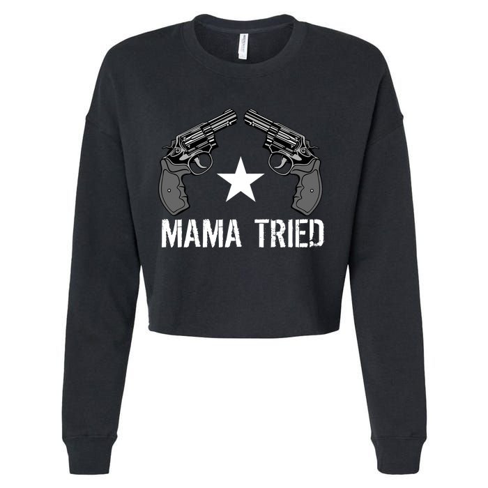 Mama Tried Gun Rights Logo Cropped Pullover Crew