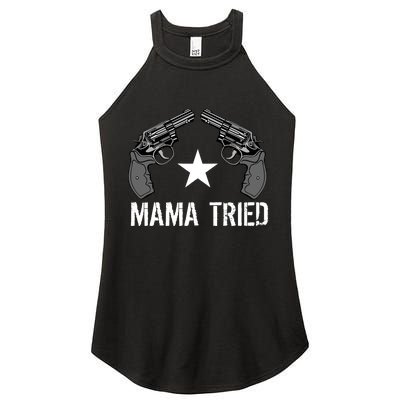 Mama Tried Gun Rights Logo Women's Perfect Tri Rocker Tank