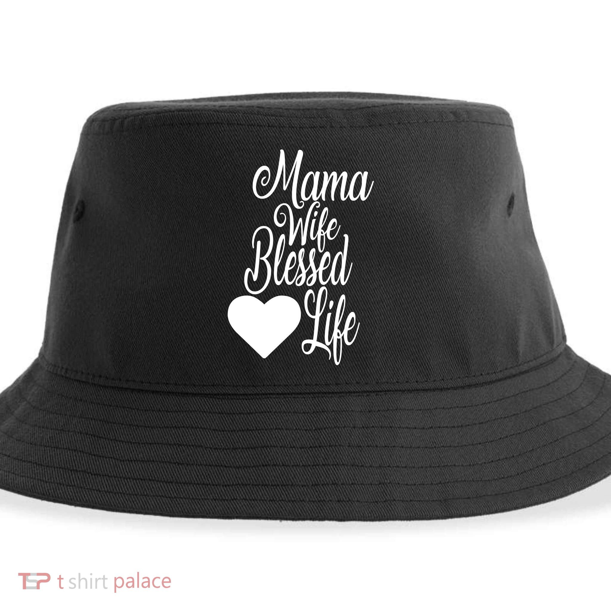 Mama Wife Blessed Life Sustainable Bucket Hat