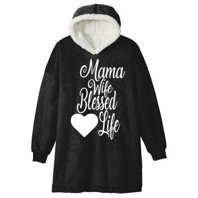 Mama Wife Blessed Life Hooded Wearable Blanket