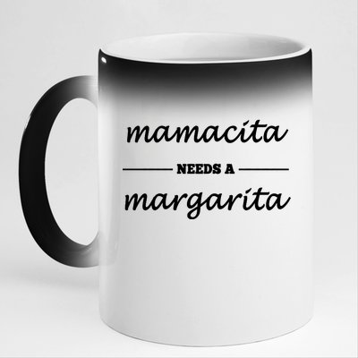 Mamacita Needs A Margarita 11oz Black Color Changing Mug