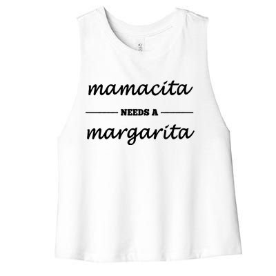 Mamacita Needs A Margarita Women's Racerback Cropped Tank