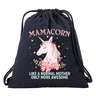 Mamacorn Like A Normal Mother Only More Awesome Drawstring Bag