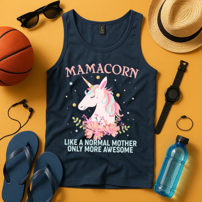 Mamacorn Like A Normal Mother Only More Awesome Tank Top
