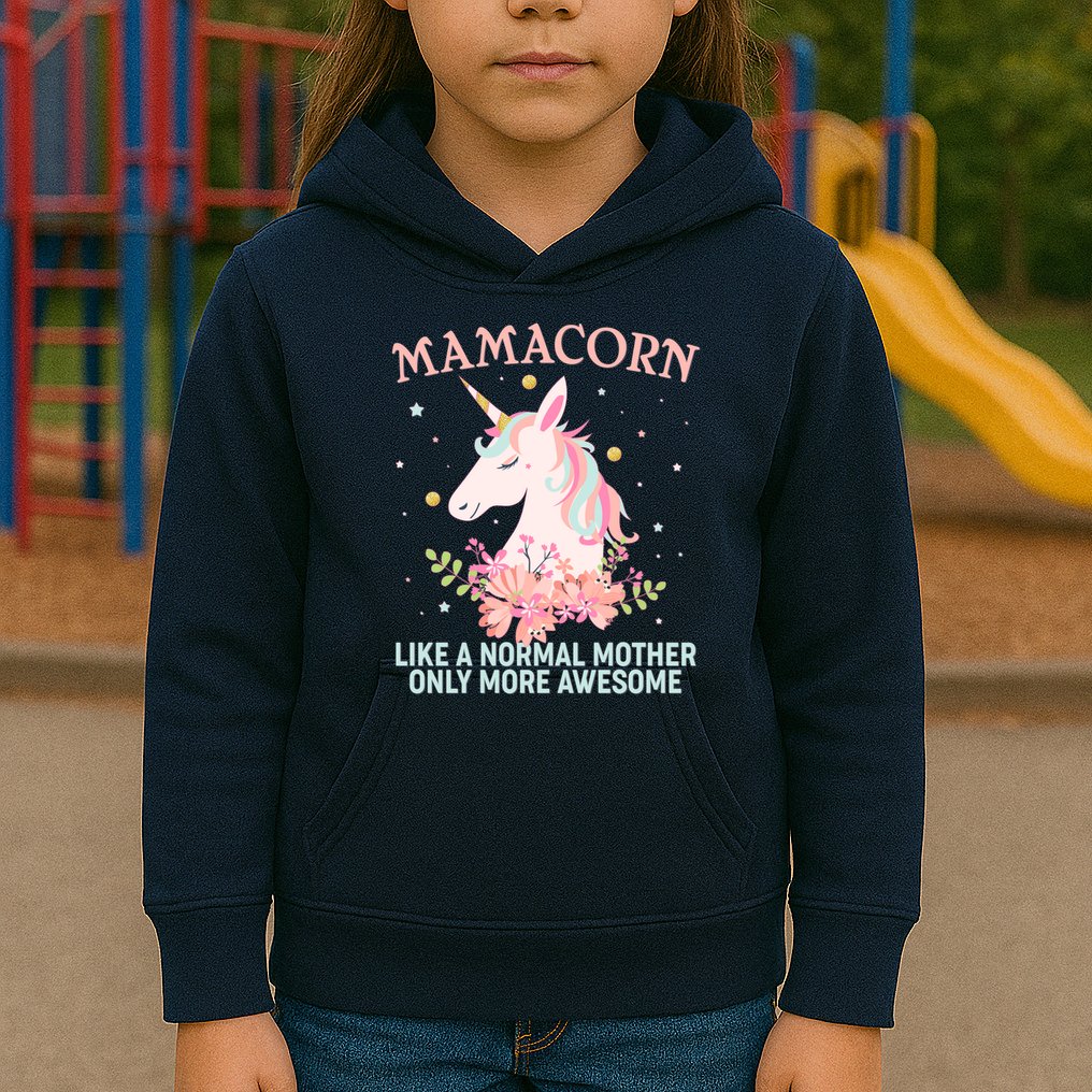 Mamacorn Like A Normal Mother Only More Awesome Kids Hoodie
