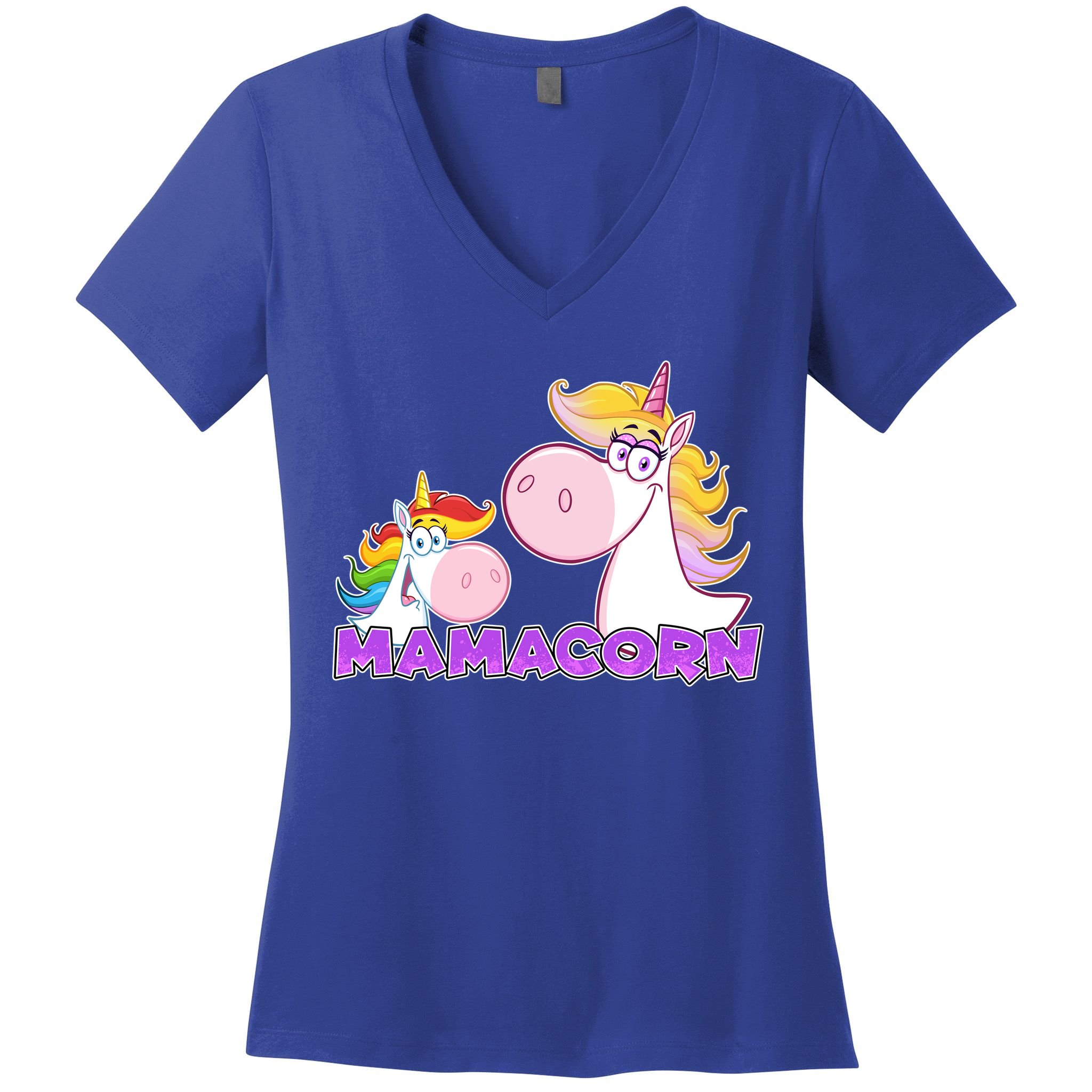 Mamacorn Mom Unicorn Women's V-Neck T-Shirt