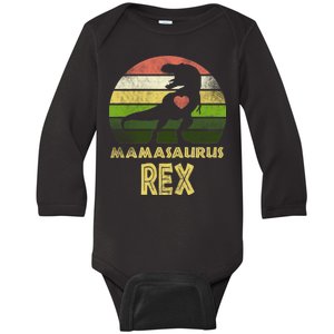 Mamasaurus Rex Baby Long Sleeve Bodysuit