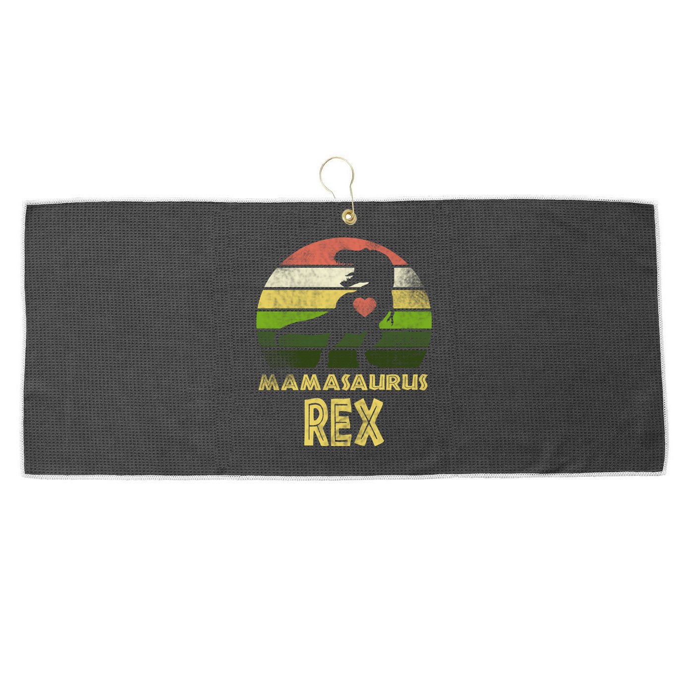 Mamasaurus Rex Large Microfiber Waffle Golf Towel