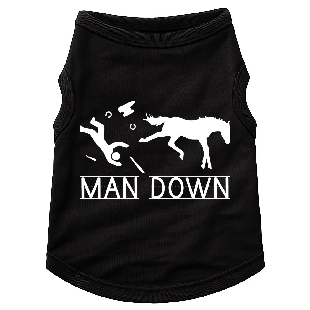 Man Down Horseshoer Funny Horse Doggie Tank