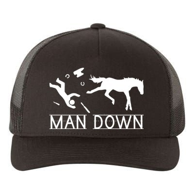 Man Down Horseshoer Funny Horse Yupoong Adult 5-Panel Trucker Hat