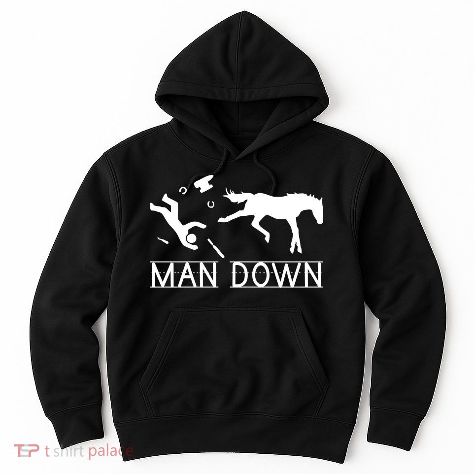 Man Down Horseshoer Funny Horse Hoodie