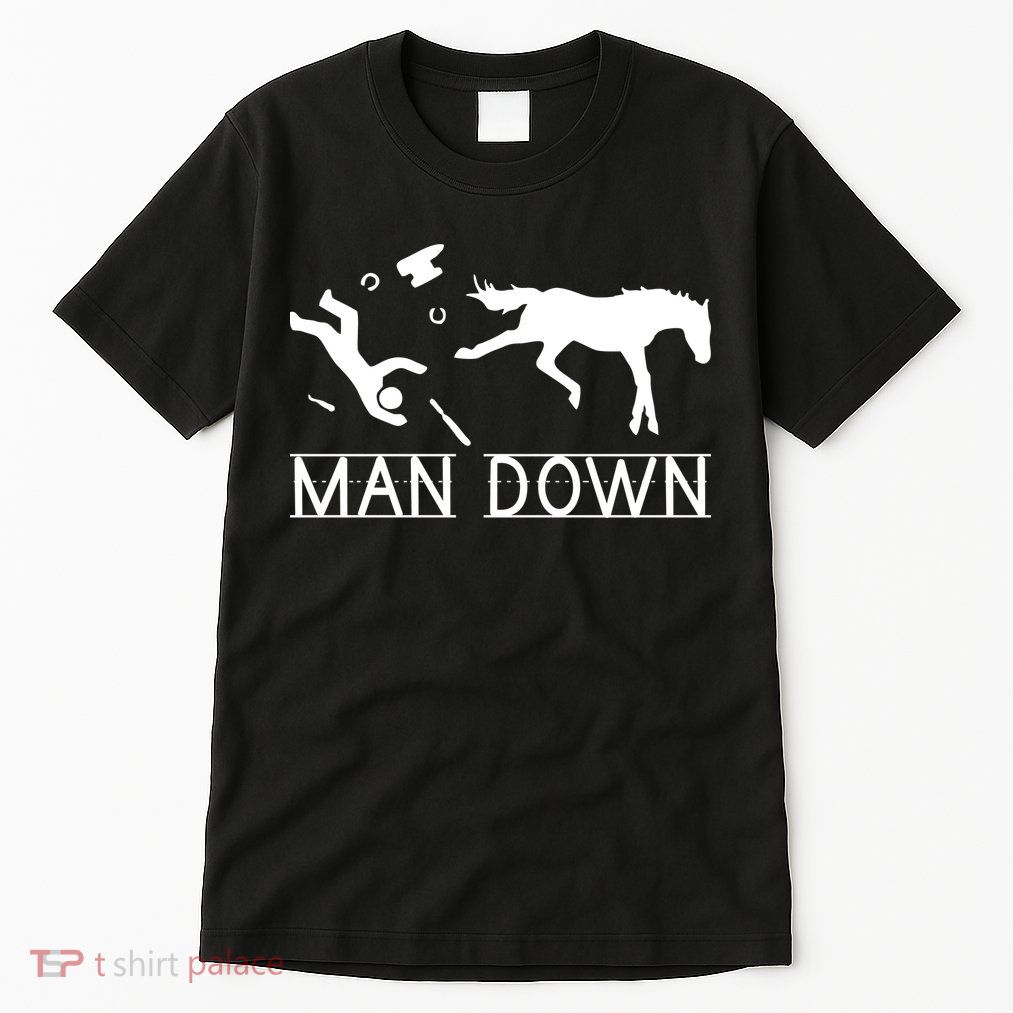 Man Down Horseshoer Funny Horse Tall T-Shirt