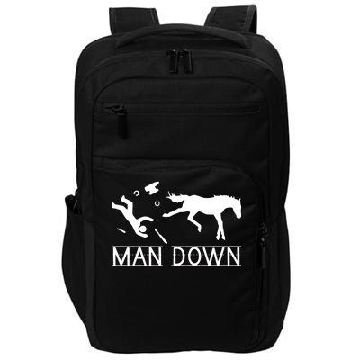 Man Down Horseshoer Funny Horse Impact Tech Backpack