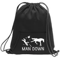 Man Down Horseshoer Funny Horse Sweatshirt Cinch Pack Bag