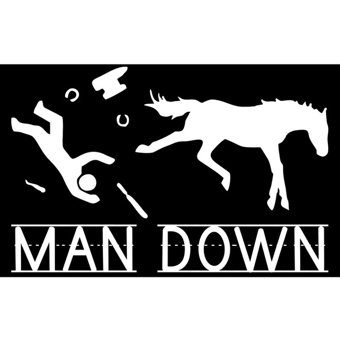 Man Down Horseshoer Funny Horse Bumper Sticker