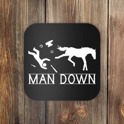 Man Down Horseshoer Funny Horse Coaster