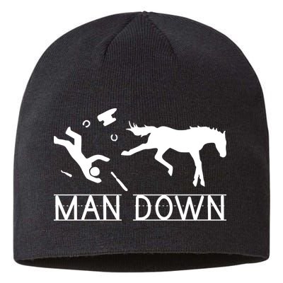 Man Down Horseshoer Funny Horse Sustainable Beanie