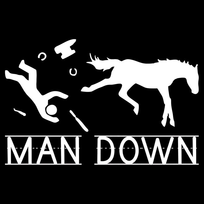 Man Down Horseshoer Funny Horse 16 in Basic Backpack