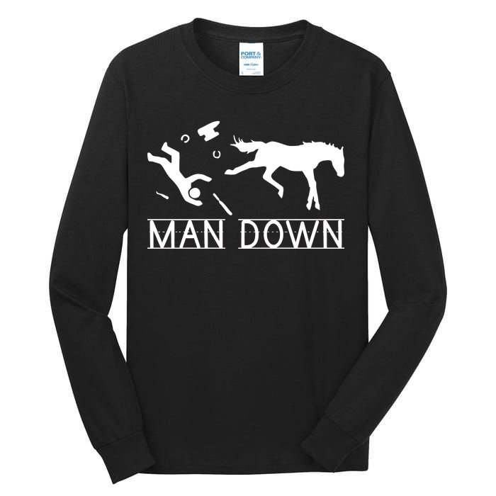 Man Down Horseshoer Funny Horse Tall Long Sleeve T-Shirt