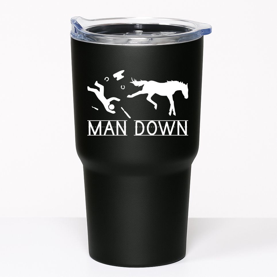 Man Down Horseshoer Funny Horse Tumbler